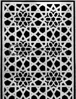 arabic pattern background black and white