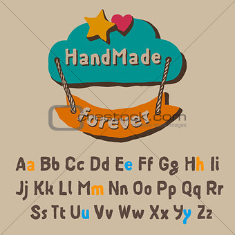 Fun alphabet, vector Eps10 illustration.