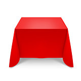 Red tablecloth