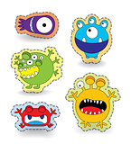Cute Monster Collection Set Sticker