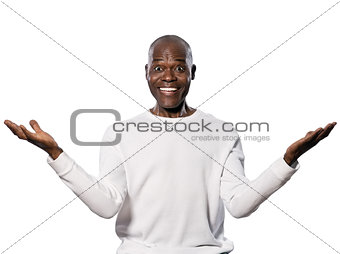 Portrait of an excited mature man