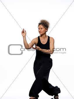woman tai chi chuan tadjiquan posture pose position