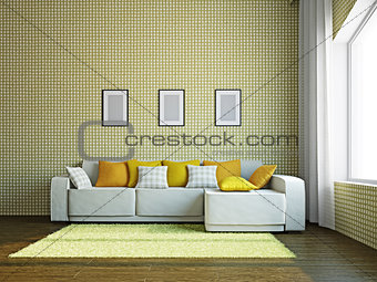 Livingroom with furniture 