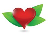 healthy heart illustration design concept