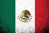 mexico. grunge mexican flag illustration design