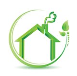 eco friendly home environment solution sign.
