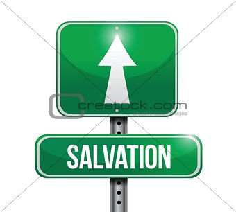 salvation road sign illustration design
