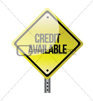 credit available road sign illustration