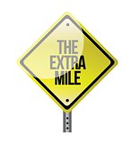 the extra mile road sign illustration