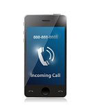 incoming call. modern smart phone illustration