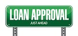 loan approval road sign illustration