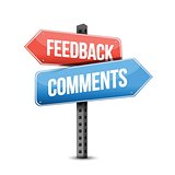 feedback or comments road sign illustration