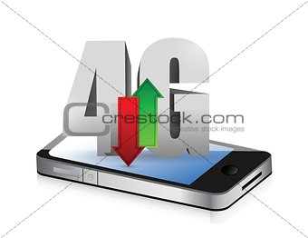 phone 4g connection. illustration design