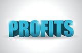 profits text illustration design