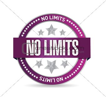 no limits seal stamp illustration design