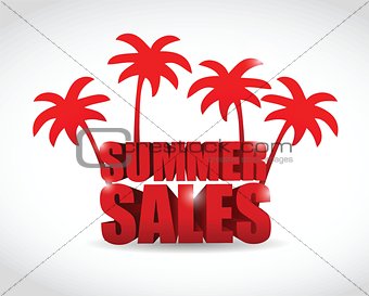 summer sale sign illustration design