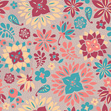 abstract seamless pattern with flowers