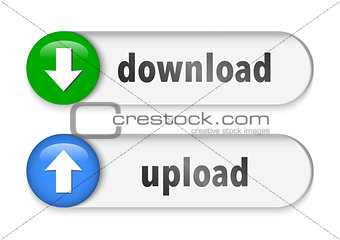 Download and upload elements with arrow sign