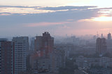Sunrise over the city.