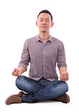Asian meditation man