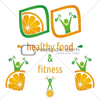 Health and food symbols