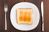 Toast on plate