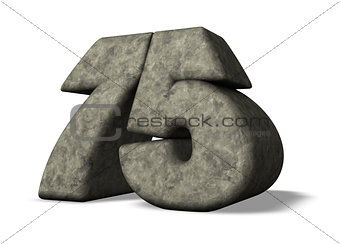 stone number seventy five