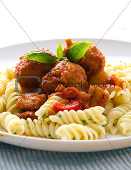  pasta with sauce and parmesan cheese