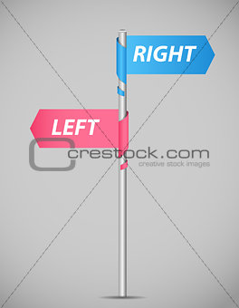 Left right pointer vector illustration