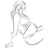 Expectant mother sketch