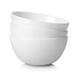 White bowls isolated