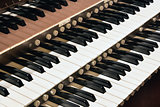 Church Pipe Organ Closeup