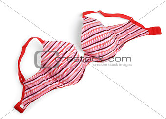 Red striped bra