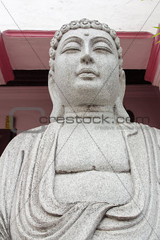Stone Carved Buddha Sculpture Closeup