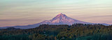 Mount Hood at Sunset Over Oregon Landscape Panorama