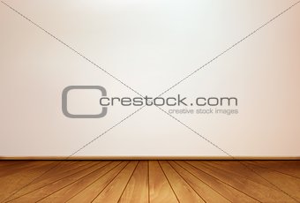 Wall and a wooden floor. Vector. 