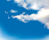 Blue sky with clouds. Vector background. 