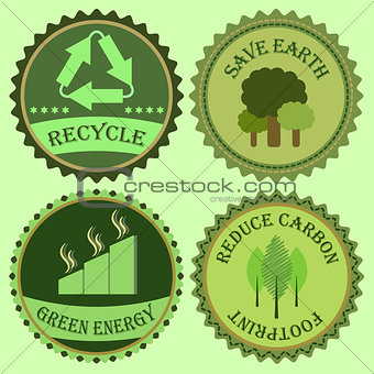 Set of go green collections