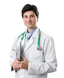 Doctor isolated over white background