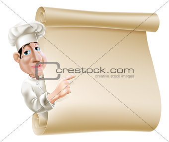 Chef scroll menu illustration