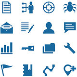 Collection of vector icons for design.