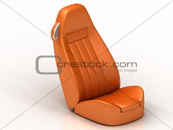 Suite orange car seat from the car