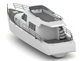 Premium motorized white yacht