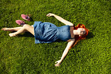 girl on the grass