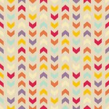 Aztec Chevron seamless vector colorful pattern, texture or background with zigzag stripes.