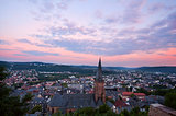 cityscape of Marburg at sunset