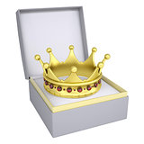 Crown in open gift box