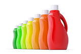 Series plastic bottles of household chemicals