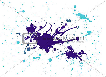 purple and light blue splash painting