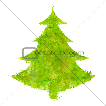 christmas tree with splash texture